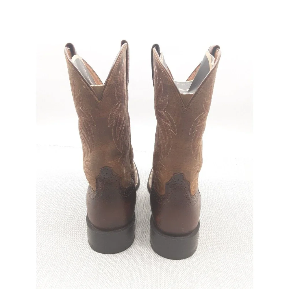 Ariat Size 10 EE Brown Boots Western Cowboy Square Toe Biker 